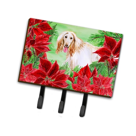 Carolines Treasures Afghan Hound Poinsettas Leash or Key Holder CK1350TH68